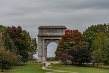 National Memorial Arch In Autumn, Valley Forge National Historical Park, Pennsylvania, USA