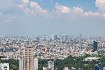 Wall Mural - 青空を背景に六本木から見た池袋方面の風景