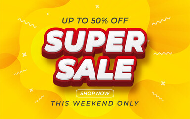 Wall Mural - Super sale banner template