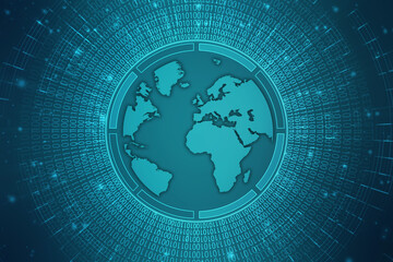 Binary Code Background, Digital Abstract technology background, Big data digital binary code, Internet Data Communication and Transfer background, Futuristic information technology concept	