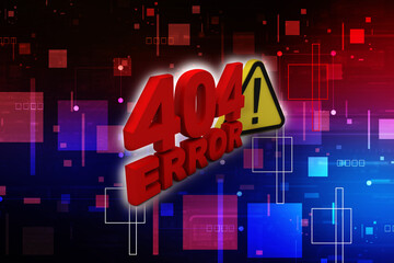 Poster - 3d rendering 404 error compliant
