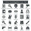 Crime Investigation Icon set
