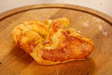 Puff pastry khachapury with cheese