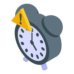 Poster - Alarm clock icon isometric vector. Wake up time. Morning alert