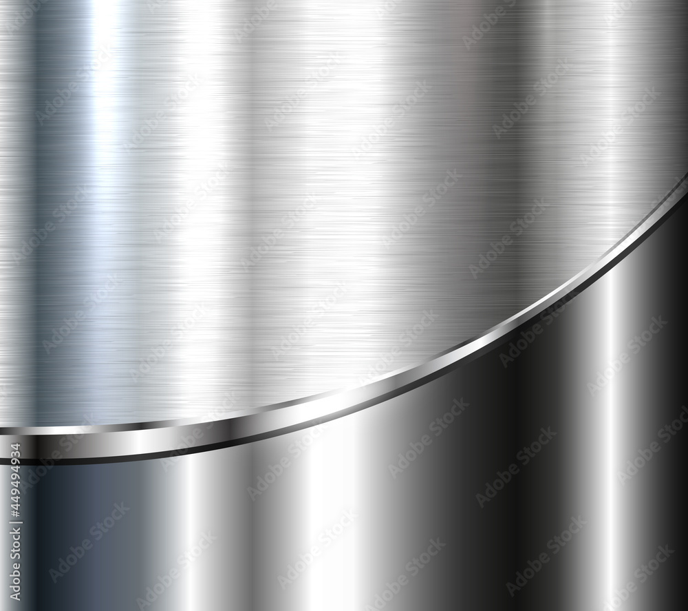 Elegant metallic background with silver chrome brushed metal texture ...