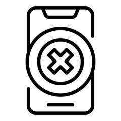 Poster - Broken smartphone icon outline vector. Phone repair. Fix screen