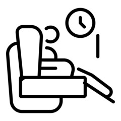Wall Mural - Comfort air seat icon outline vector. Airplane flight. Passenger chair