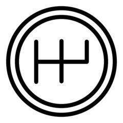 Poster - Car gearbox icon outline vector. Auto gear. Engine level