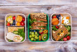 Fototapeta Dziecięca - Healthy school lunch boxes