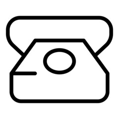 Sticker - Phone call icon outline vector. Sos emergency. Firefighter safety