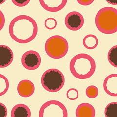 Poster - Colorful dots vector seamless repeat pattern print background
