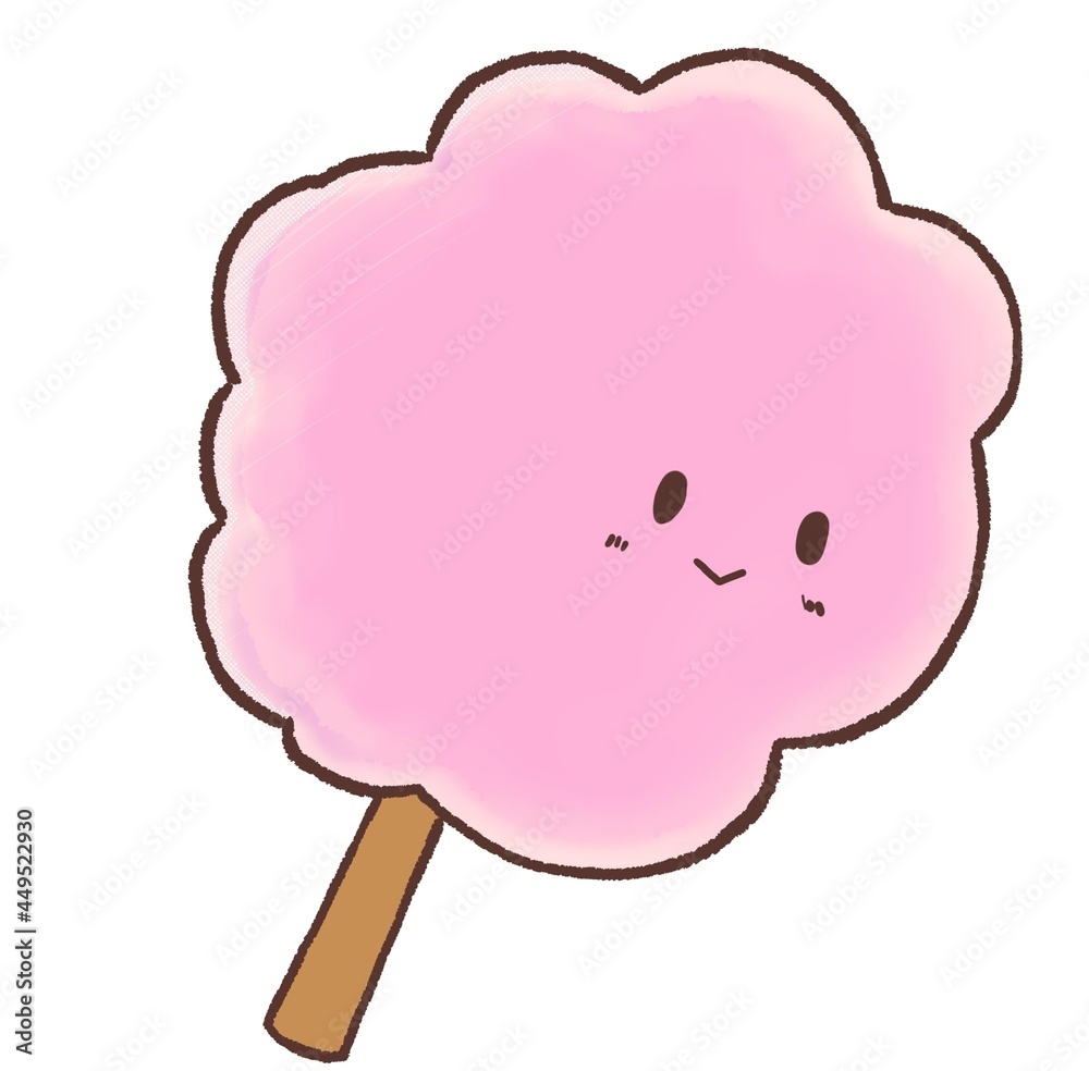 R:もっとメルヘンな和菓子屋さん☆わたあめ② Stock Illustration 