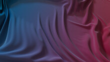Purple And Blue Cloth With Ripples And Folds. Multicolored Smooth Surface Wallpaper.