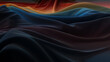 © RocknRoller Studios - Navy Blue and Orange Fabric with Wrinkles and Folds. Multicolored Wavy Surface Wallpaper.