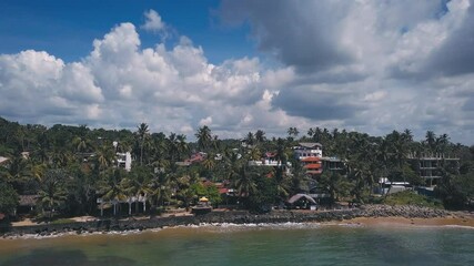 Wall Mural - Sri Lanka aerial. Aerial view of the coastline of Sri Lanka near the town of Mirissa