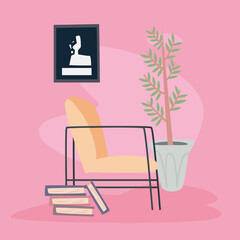 Poster - sofa and books scene