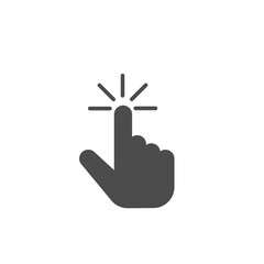 Poster - Hand cursor click vector icon for web, computer and mobile app