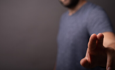 Poster - Businessman pointing his finger.