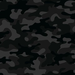 dark Camouflage grid seamless pattern. Abstract modern endless camo texture with square tile grid. Digital military background for fabric and fashion print template. Vector illustration.