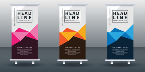 Wall Mural - Roll up banner set design template design. Modern Design. Geometric Banner Vector illustration