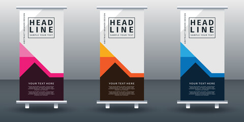 Wall Mural - Roll up banner set design template design. Modern Design. Geometric Banner Vector illustration