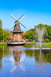 Meyers Mühle und Stadtpark, Papenburg, Niedersachsen, Deutschland 