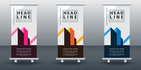 Wall Mural - Roll up banner set design template design. Modern Design. Geometric Banner Vector illustration