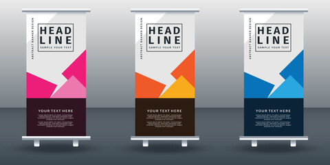 Wall Mural - Roll up banner set design template design. Modern Design. Geometric Banner Vector illustration
