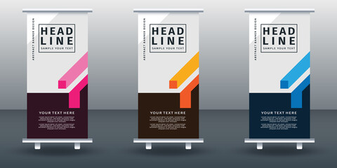 Wall Mural - Roll up banner set design template design. Modern Design. Geometric Banner Vector illustration