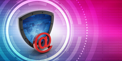 Poster - 3d rendering spam shield

