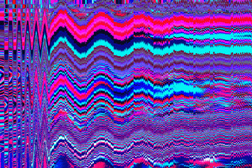 Wall Mural - glitch universe background old tv screen error digital pixel noise abstract design photo glitch tele