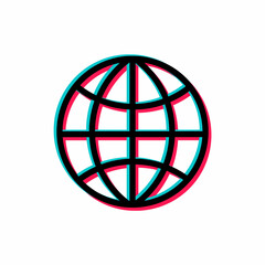 Poster - world icon black in the style of the social network. digital background. stream cover. social media 