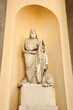 Sculptures at the entrance to Church Gran Madre di Dio. Piazza Gran Madre di Dio, Turin, Italy.
