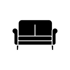 Wall Mural - Vector sofa icon, on white background. EPS 10 format.