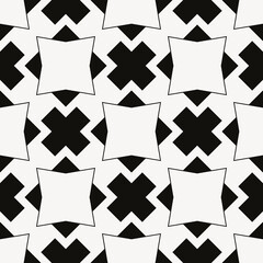 Poster - Crosses and eight ray star. Vector minimal ornament.