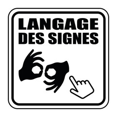 Poster - Logo langage des signes.