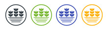 Agriculture Crops Icon. Farm Plant Symbol Vector Illustration.