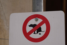 No Shit Sign Prohibition Panel For Dog Droppings