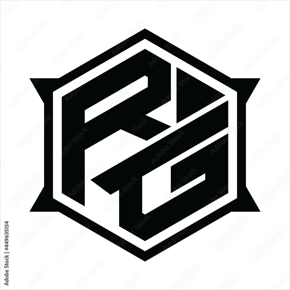 RG Logo monogram design template Stock Vector | Adobe Stock