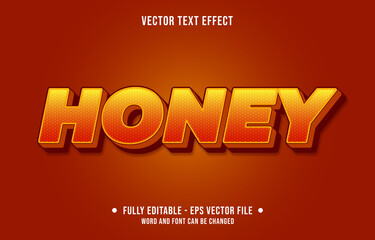 Wall Mural - editable text effect gradient orange and yellow honey style