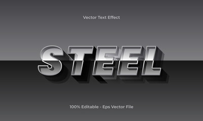 Sticker - Steel editable text effect with glossy gradient 