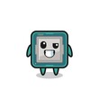 © heriyusuf - cute processor mascot with an optimistic face