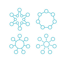 Wall Mural - Molecule of the formula. Hormone structure. The substance. Open paths. Editable stroke thickness. Vector outline contour line.