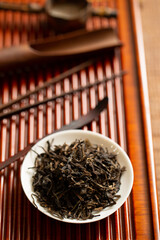 Poster - Tea ceremony set and dried tea 