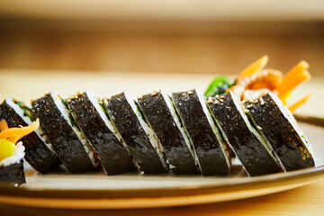 Wall Mural - Gimbap, Korean rice roll dish