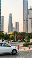 Wall Mural - Dubai, UAE - 08.04.2021 - Modern towers Business bay district of Dubai. Urban architecture