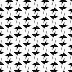 Poster - Thorn abstract repeated shapes. Vector black minimal shapes ornament.