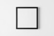 © Shablon - Black wall frame mockup, square size.