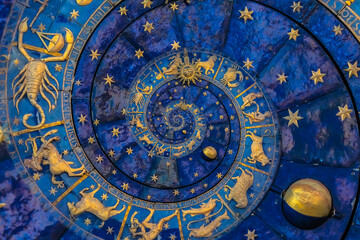 Leinwandbilder - Droste effect background. Abstract design for concepts related to astrology and fantasy.