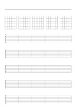 Guitar Tab And Chord Sheet. Vector Illustration For Guitar Lessons And Guitar Music . Set Of Vector Guitar Chords. Chord Diagram. Tab. Tabulation. Tablature. Finger Chart. Basic Guitar Chords. 